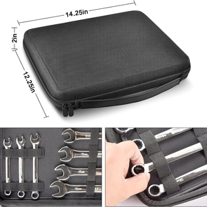 Cırcır anahtarı seti metrik ve SAE 19 için özelleştirilmiş Eva sert kabuk anahtarı aleti saklama kutusu kombinasyon cırcır anahtarı çantası - Product Image 4