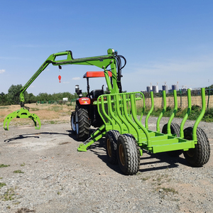 Rimorchio di caricamento del ceppo della macchina forestale con la gru con il motore separato o la gru di caricamento del legname del trattore 70-100HP per il trattore - Product Image 1
