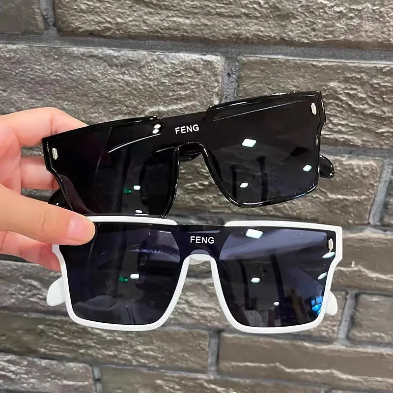 Gafas de sol cuadradas de gran tamaño de moda para hombre, gafas deportivas de ciclo polarizadas, escudo UV400, gafas de sol deportivas de voleibol de playa