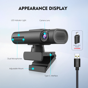 2K AI otomatik izleme jest kontrolü Webcam kilit yüz izleme 2x dijital Zoom 6 eksenli jiroskop EPTZ kamera canlı akışı için - Product Image 6