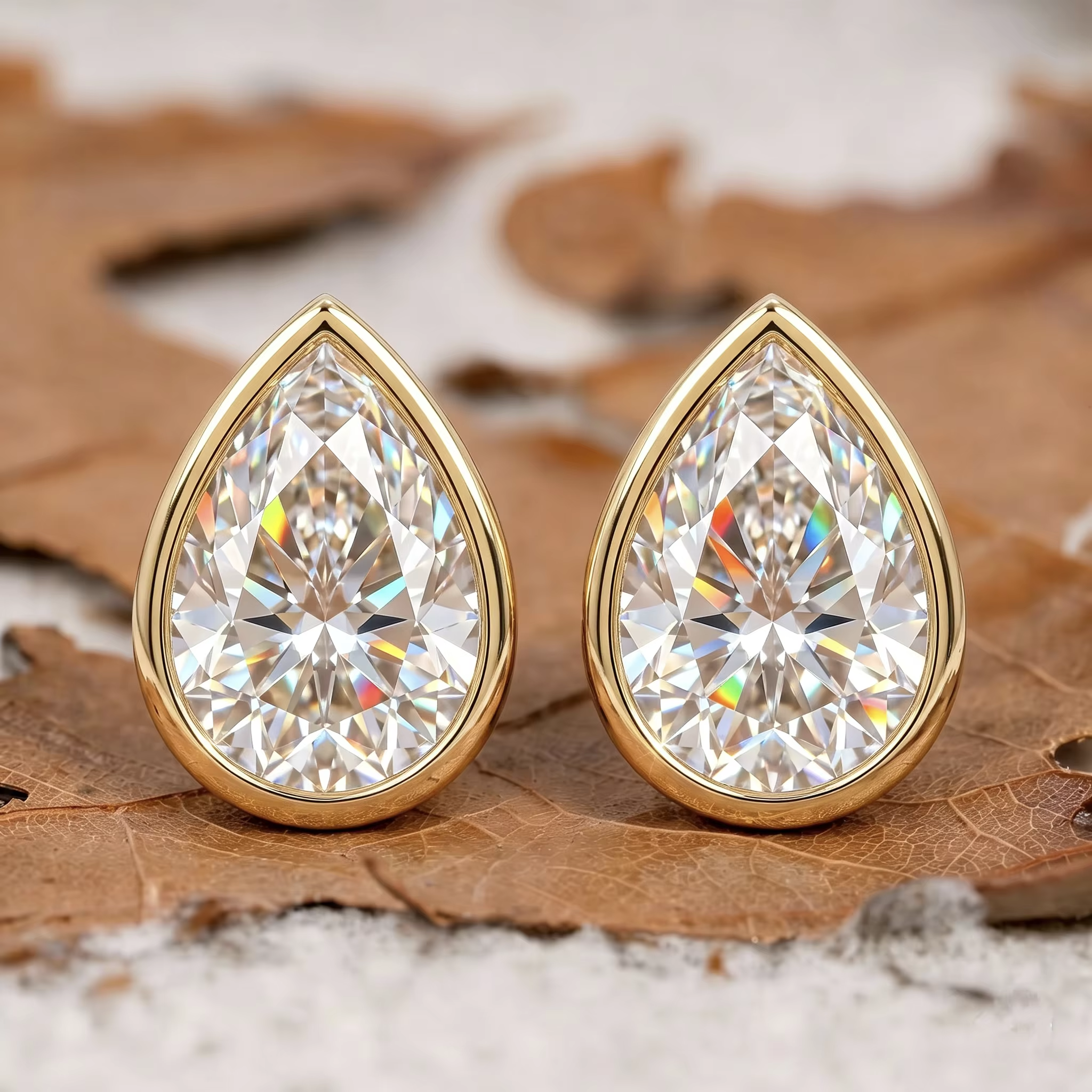 Estilo de pendientes de pera