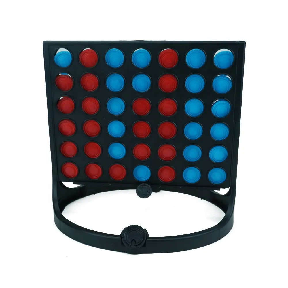 Wholesale custom plastic 4 in a row game connect 4 brain game manufacture for children and adults entertainment education game