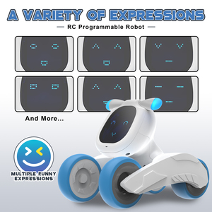 DWI Dowellin AI Robot cane giocattolo con espressione del viso e funzione di programma, musica e voce giocattoli per bambini