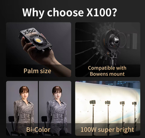 Zhiyun MOLUS X100 PRO 100w COB Led Video işığı 2700K ~ 6500K kamera işık App kontrol fotoğraf aydınlatma - Product Image 2