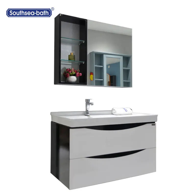 Nuovo Disegno in Bianco e Nero parete a Specchio Mobili Da Bagno per la moderna bagni