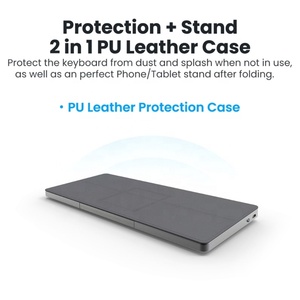 Tablet Laptop <strong>Keyboard</strong> LED Backlight Hidden Touch Board PU Case Protector, 78 Keys Wireless <strong>Keyboard</strong> <strong>With</strong> Backlight <strong>Keypads</strong> - Product Image 5