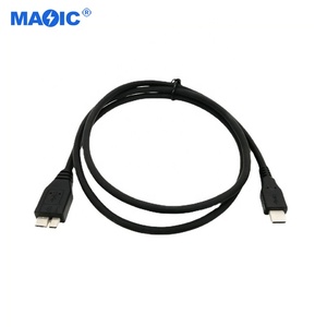 สายเคเบิลที่ใช้กันทั่วไป OEM 1m ฮาร์ดไดรฟ์สายเคเบิลประเภท C ถึง Micro USB C Micro USB - Product Image 4