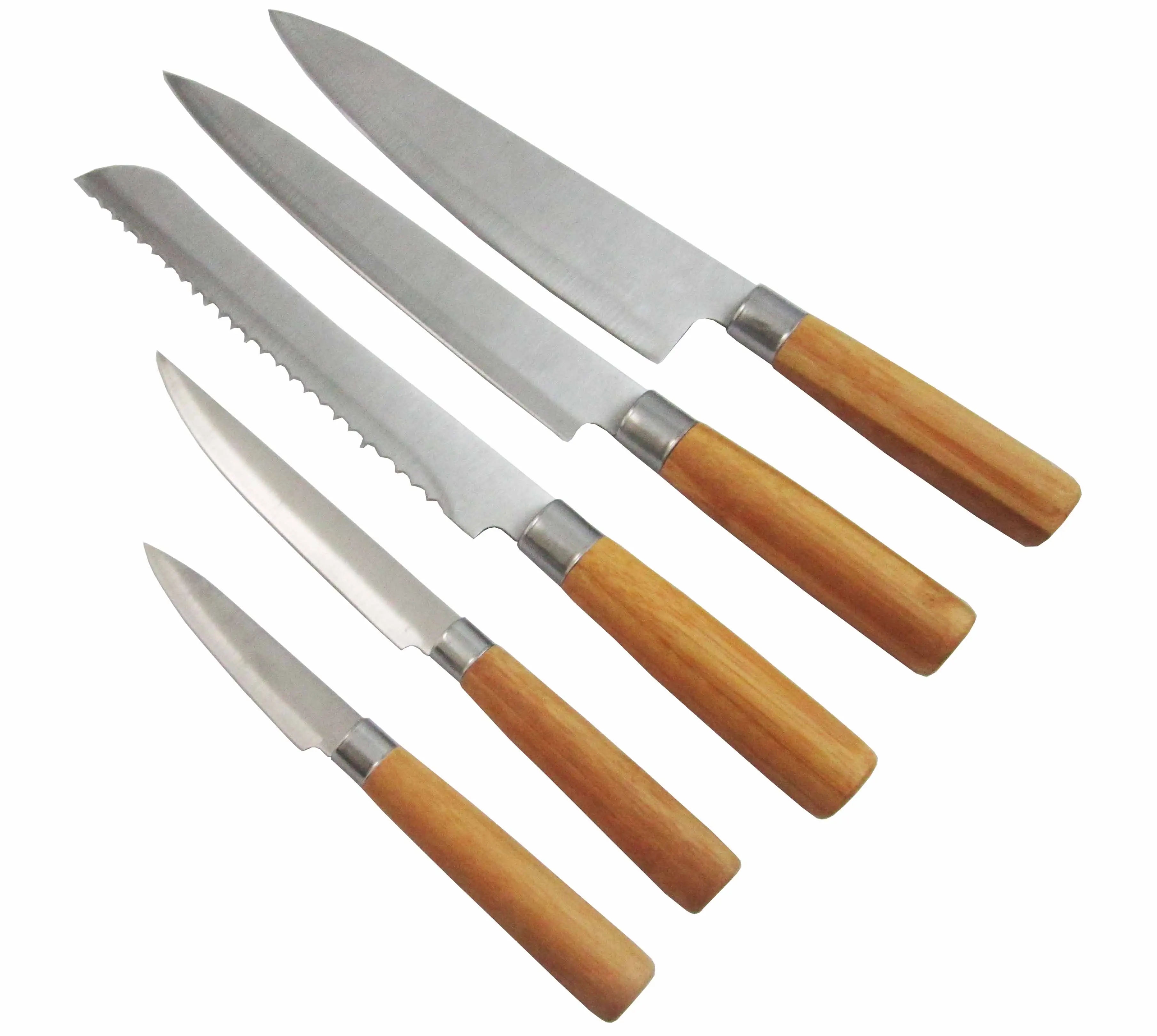 Ensemble de couteaux de chef japonais à manche en bois