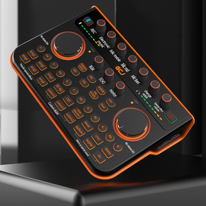 GCJ-mini interfaz de audio CON MEZCLADOR de DJ, tarjeta de sonido en vivo, Effiece, negro, con enchufe de 48V de potencia, OTG, con micrófono de 3,5mm - Product Image 2