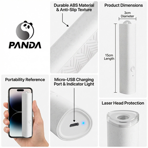 Puntatore USB Ricaricabile, Giocattolo Interattivo con Luce Rossa, Penna <span class=keywords><strong>Laser</strong></span> per Gatti, Gioco di Addestramento per Felini - Product Image 5