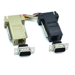 DB9 9 Pin macho Serial a RJ45 Socket Adaptador modular DB9 Enchufe de Ethernet de - Product Image 3