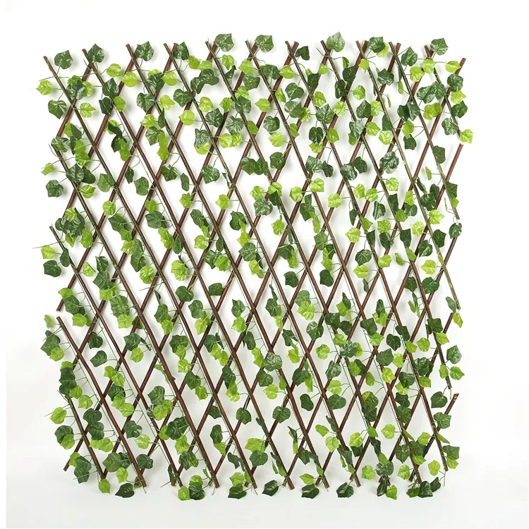 Valla de hiedra Artificial para decoración del hogar, enrejado de hojas de plástico, hojas de hiedra de imitación para valla de jardín