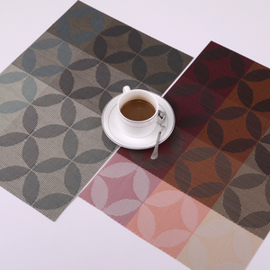 批发矩形印花Pvc餐垫硅胶薄塑料垫餐桌餐垫 - Product Image 1