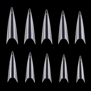 ปลายเล็บปลอมมี10ขนาด500ชิ้นปลายเล็บอะคริลิกฝรั่งเศสปลายเล็บปลอม ABS - Product Image 1