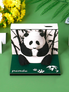 New Arrival 3D <strong>Memo</strong> Pad Notepad <strong>Customized</strong> Sticky <strong>Notes</strong> Panda <strong>Shape</strong> Acrylic Holder Desk Decorative 3D <strong>Memo</strong> Pad With Pen Holder - Product Image 6