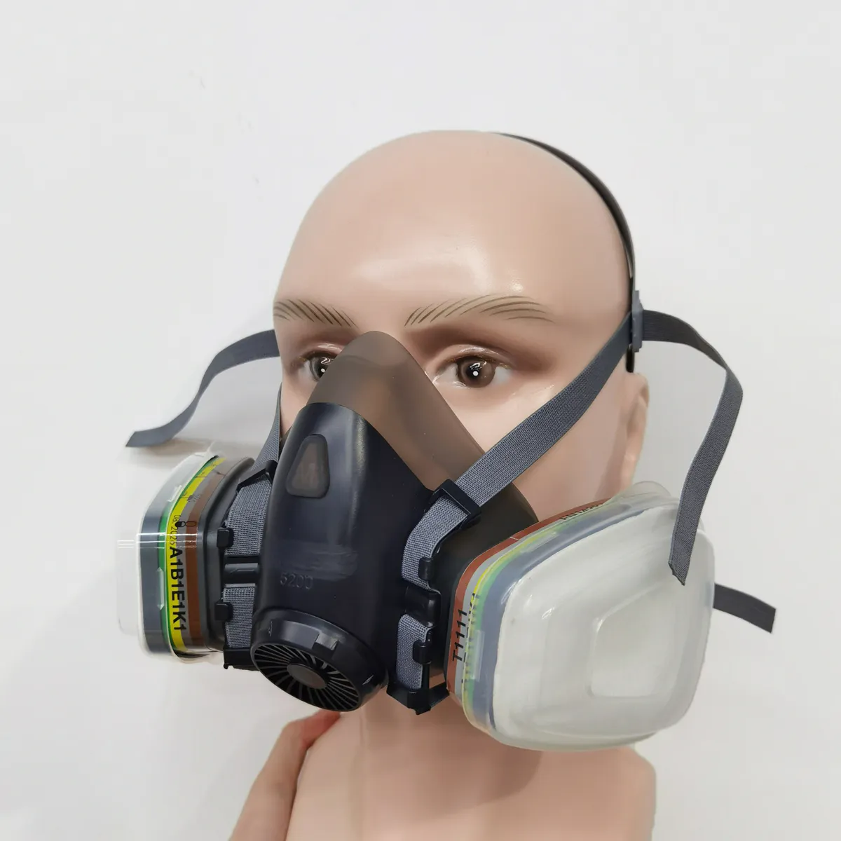 2024 XL Respiración Silicona Escape DE EMERGENCIA Uso en el trabajo Respirador químico para polvo de sílice