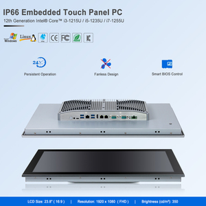 最適価格17.3 21.5 24インチ第12世代インテルI3 I5 I7タブレット工業用Pc IP66防水埋め込みファンレス工業用コンピュータ - Product Image 2