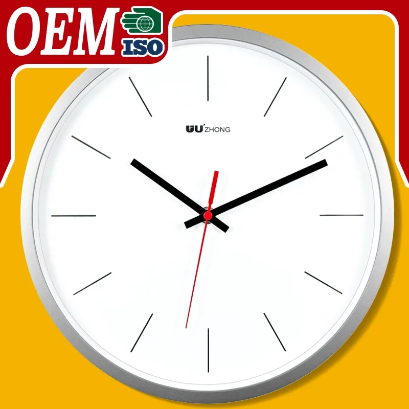 Commercio all'ingrosso della fabbrica regalo di promozione della società a buon mercato orologio di plastica rotondo decorazione domestica orologio da parete
