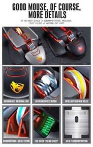 T-WOLF V9コンピュータマウス8D EスポーツライトRGB PC有線マクロプログラミングゲームゲーム用 - Product Image 4