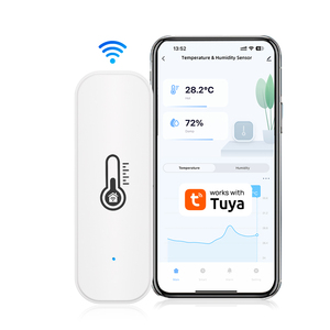 Higrómetro de detección remota Tuya WIFI, alarma infrarroja de alta precisión para seguridad del hogar, Material ABS, red inalámbrica, uso doméstico - Product Image 2