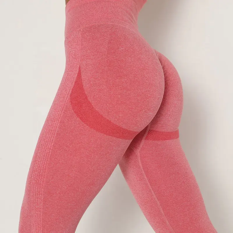 Mallas de entrenamiento realzadoras de glúteos para mujer, pantalones de Yoga sin costuras, mallas con Logo personalizado