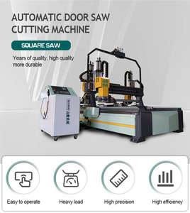 High-Efficiency Automatic CNC Four-Sided Through-Type Wood Saw Machine Automatic <strong>Loading</strong>/<strong>Unloading</strong> <strong>Platform</strong> for Door Panel - Product Image 2