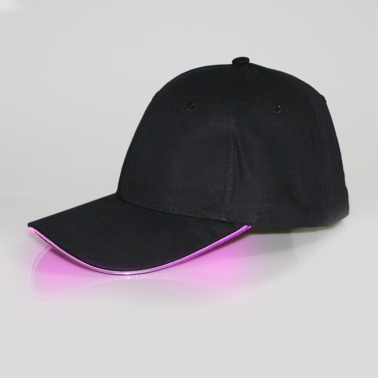 Black cap pink light