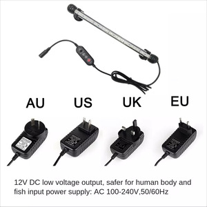 Ücretsiz örnek 18-120CM mavi beyaz renk dikdörtgen akvaryum balık tankı ayarlanabilir akvaryum <span class=keywords><strong>Led</strong></span> ışık Bar