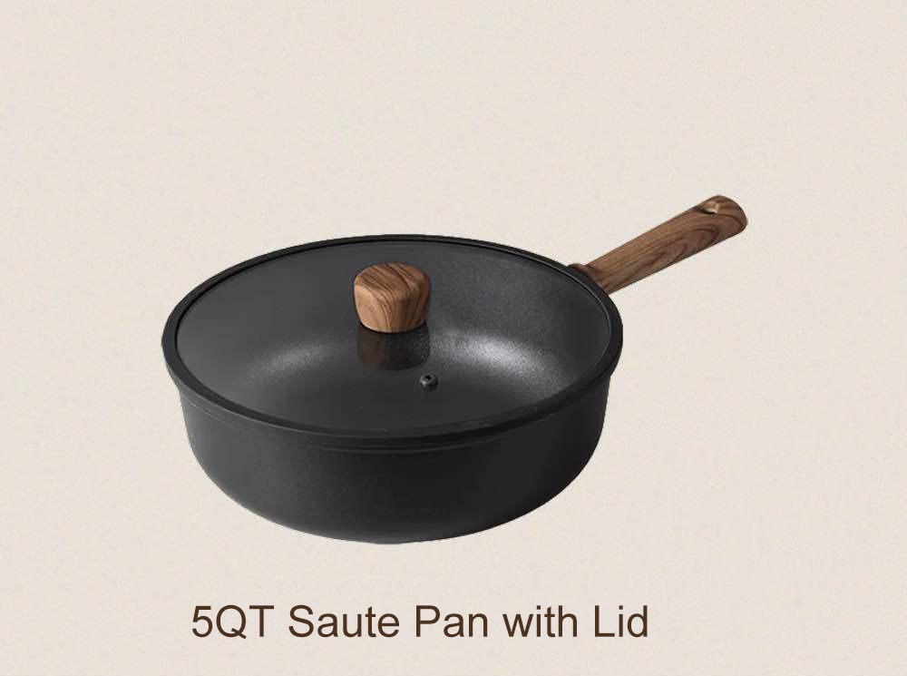Sauteuse 5qt avec couvercle-noir