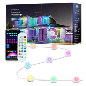 Kalıcı açık IP67 su geçirmez dış Soffit aydınlatma akıllı Wifi App Tuya kontrol saçak dize ışık RGBIC - Product Image 2