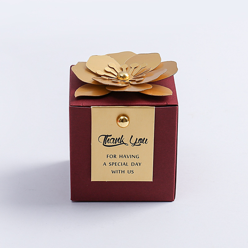 Wine Red(gold card+gold flower)