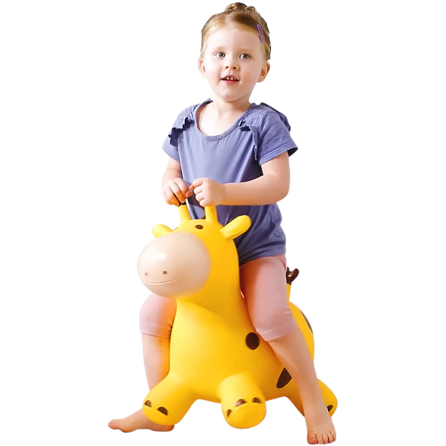 Tolva de salto inflable para niños pequeños, juguete para niños que montan en animales que rebotan de goma, tolva de jirafa hinchable