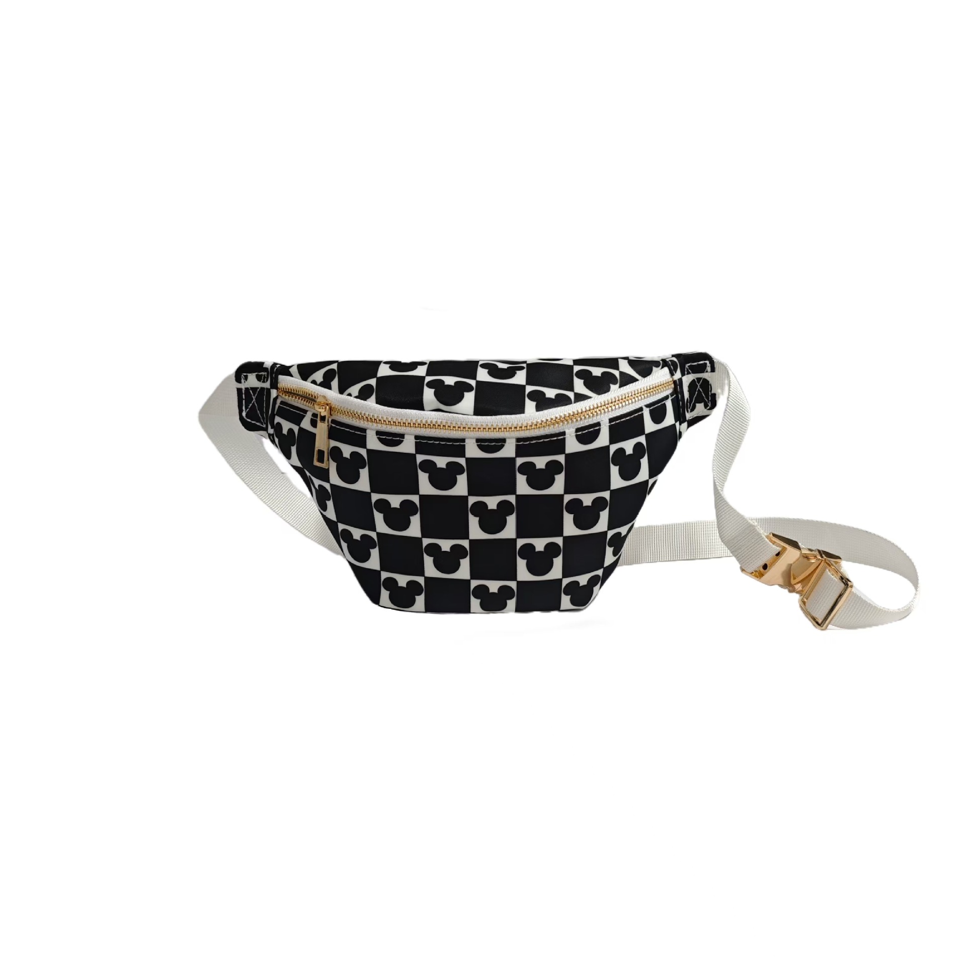Black and white mickey fanny pack