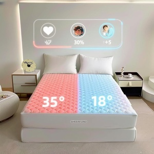 Control de zonas duales OEM 8 Colchón de sueño Refrigeración Cubierta de colchón inteligente Sistema refrigerado de cama de vaina cálida y segura - Product Image 1