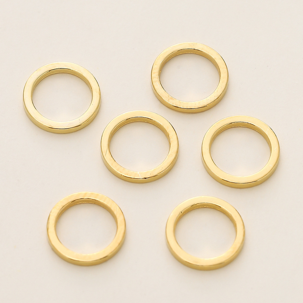 18k color-retaining closed-loop ring