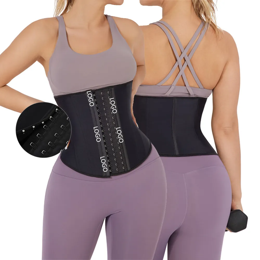 HEXIN alta qualità ad alta compressione regolare ganci dimagrante Tummy Trimmer Latex Waist Trainer