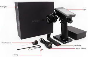 Fusi FLYSKY NB4 + FGR4P 4 kanallı yarış tabancası kontrol motorları plastik asil dokunmatik ekran el çarkı anahtarı şarj standı oyuncak - Product Image 5