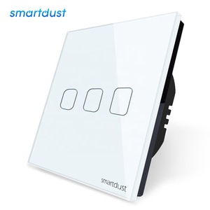 Smartdustホーム装飾クリスタルガラスパネル3ギャング2ウェイタッチスクリーンインターラプタータクティルライトスイッチ - Product Image 3