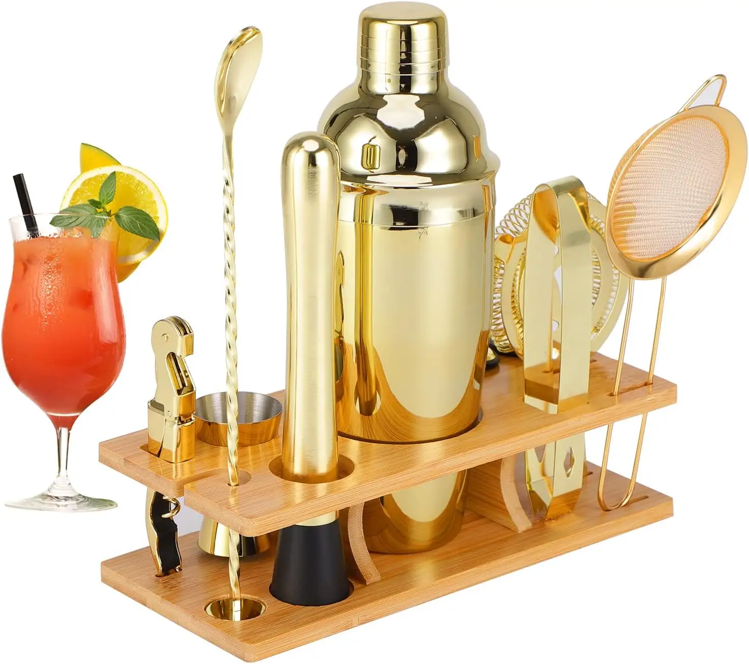 Fabrieksprijs Cocktail Shaker Set Met Jigger Bar Accessoires Cocktail Shaker En Martini Glas Set Met Beste Service