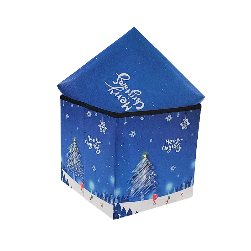 New preheating Christmas style leather storage ottoman and new pouf stool high quality ottoman