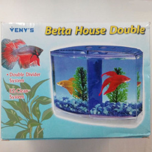 Thiết kế độc đáo Aquarium <span class=keywords><strong>Betta</strong></span> Fish Bowl chia 2 ngoài Acrylic Fish Tank dễ dàng để làm sạch Acrylic Tank - Product Image 3