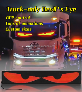 ไฟ LED แสดงสัญลักษณ์รูปปีศาจสำหรับกระจกรถยนต์ Ojos LED Para carro สามารถตั้งโปรแกรมได้สัญลักษณ์เคลื่อนไหวสำหรับรถยนต์ - Product Image 6