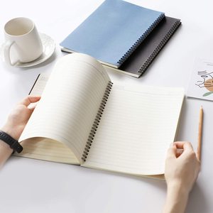 LABON-Cuaderno forrado en espiral, Libreta negra de tapa dura, cuaderno de escritura de viaje, Bloc de notas, cuaderno de bocetos