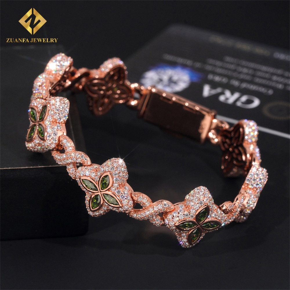 Rose Gold+green marquise