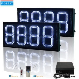 8 Zoll Form 8.888 8.889/10 Fernbedienung 7-Segment-Ziffernanzeige LED-Gaspreis schild für Tankstelle