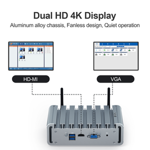 PfsenseファイアウォールミニPC J4125 I225 4 Nics 2.5Gbe RJ45 LAN HD VGA ITX産業用ネットワークサーバー新品未使用 - Product Image 5
