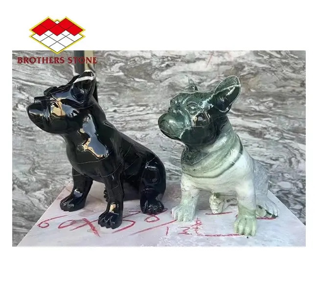 Custom animal simulation sculpture home decor Frenchie model bull dog statue sitting French bulldog figurine