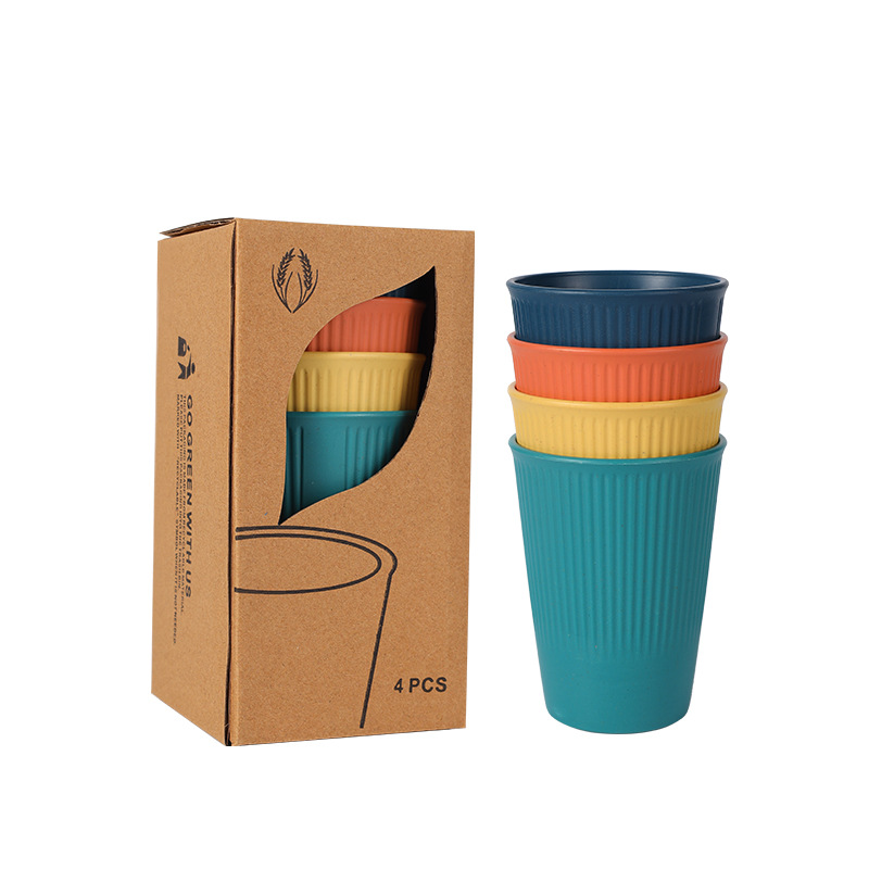 grain cup (4 sets of boxed) yellow orange dark dark green