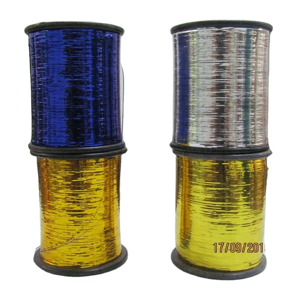 Gold Lurex Thread Type Metallic Yarn Embroidery Weaving Knitting Nylon / Metallic with Good Price Dyed Colors 1/110" 1/100" Bule