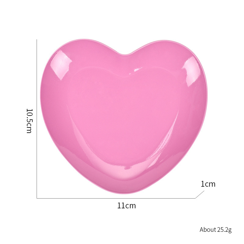 Plateau coeur rose pêche